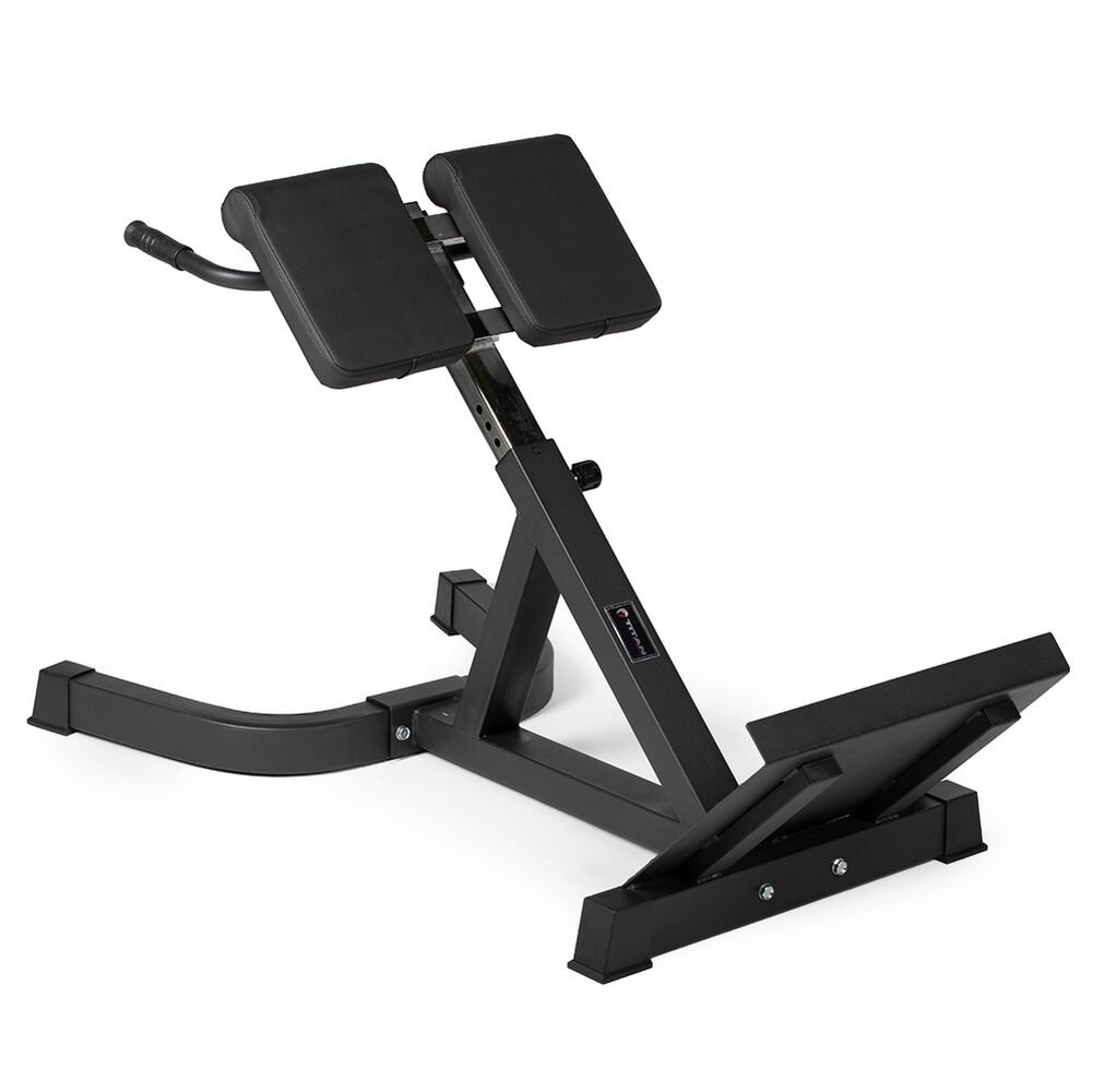 Back Hyperextension V2 - Adjustable Roman Chair Bench - Hamstring Back  Extension Ab Exercise - Strength Training Specialty Machine
