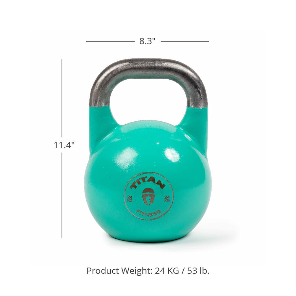24 KG Competition Kettlebell - Single Piece Casting - KG Markings - Full  Body Workout