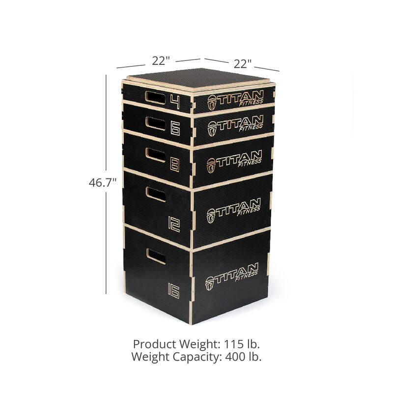 Stackable Wooden Plyometric Boxes