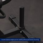 Counter-balance weight post for stability without permanent mounting