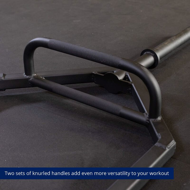 Two sets of knurled handles add even more versatility to your workout