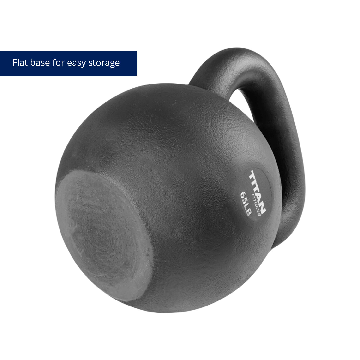 LB and KG Markings Single Piece Casting Full Body Workout Titan Fitness 65 LB Cast Iron Kettlebell 