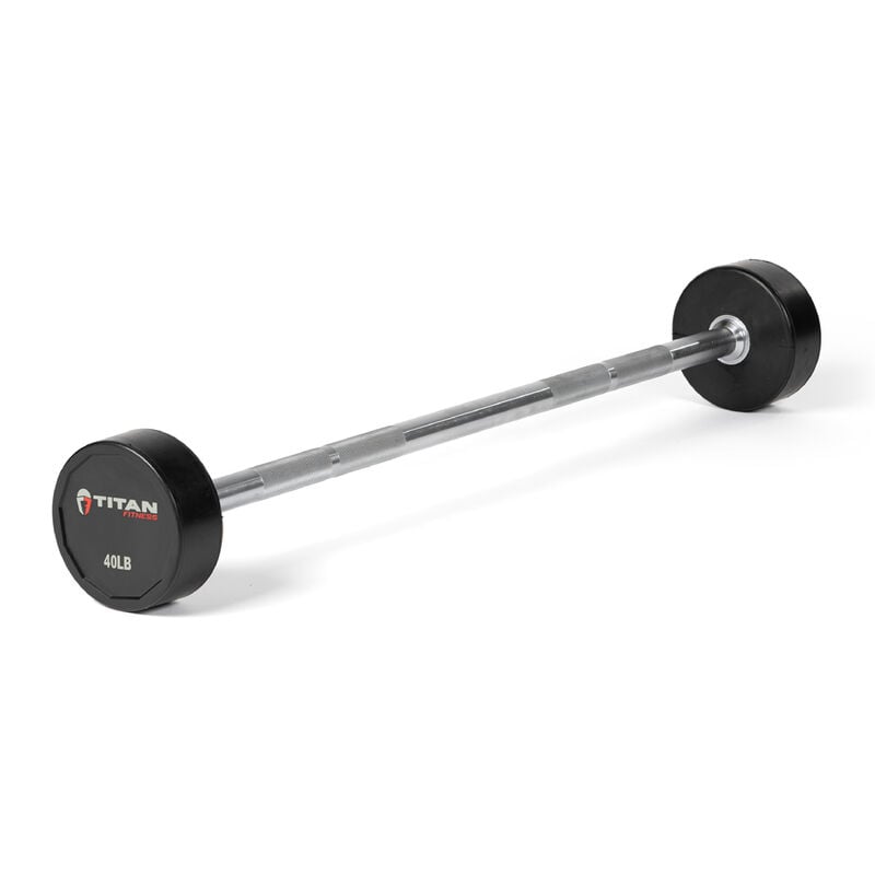40 LB Straight Rubber Fixed Barbell