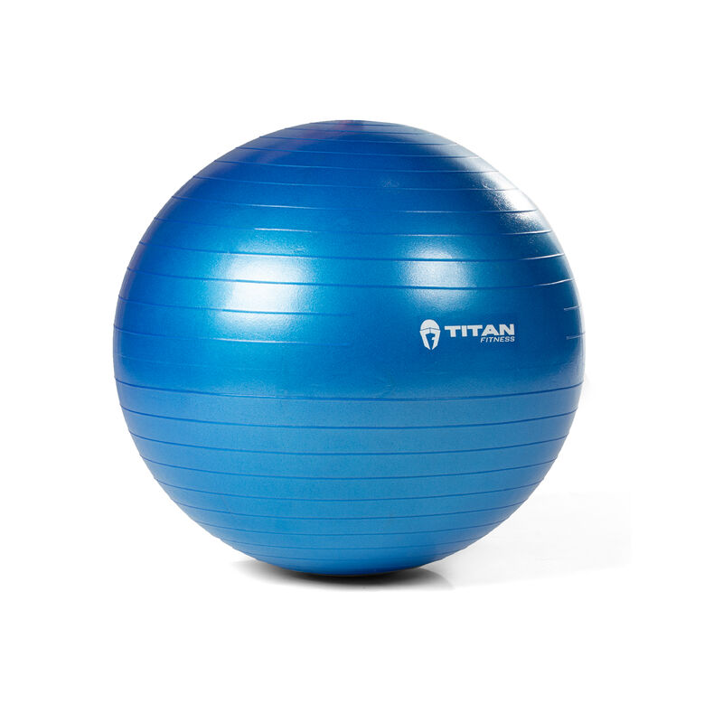 Scratch and Dent - 55cm Anti Burst Yoga Stability Exercise Ball w/ Pump Blue - FINAL SALE