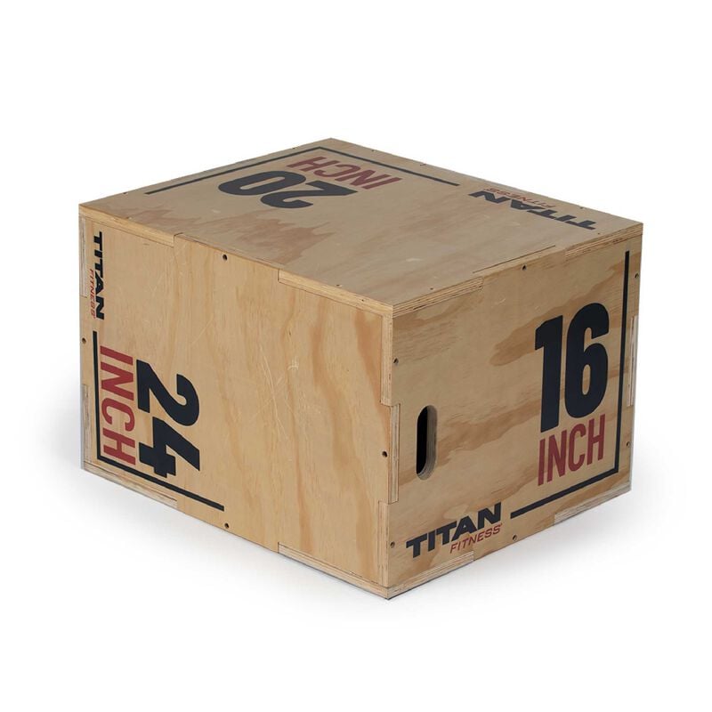 SCRATCH AND DENT - 3-in-1 Wooden Plyo Box – 16" x 20" x 24" - FINAL SALE