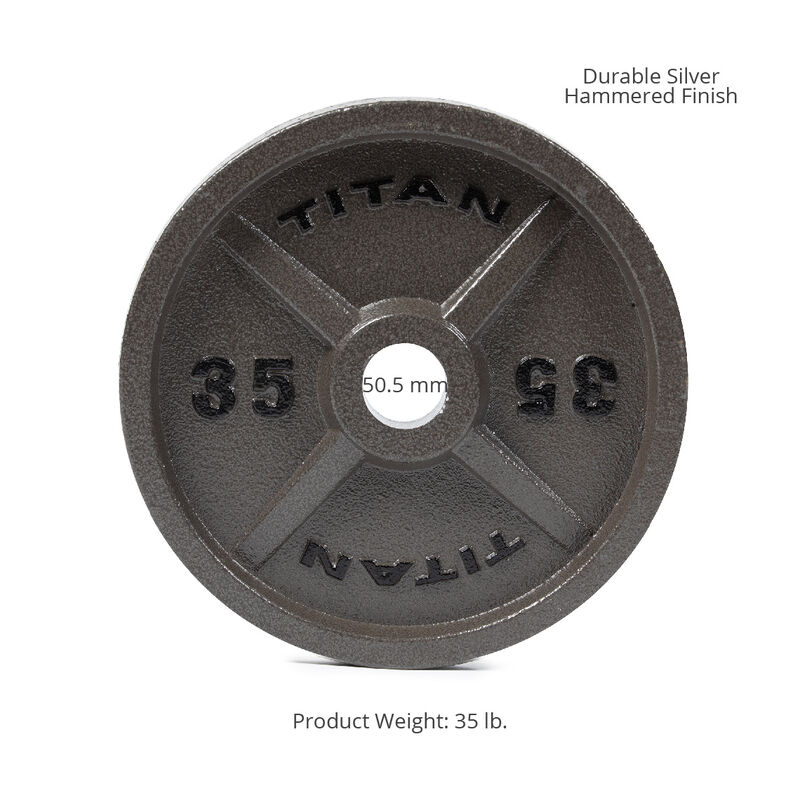 Scratch and Dent - 35 LB Single Cast Iron Olympic Plates - FINAL SALE