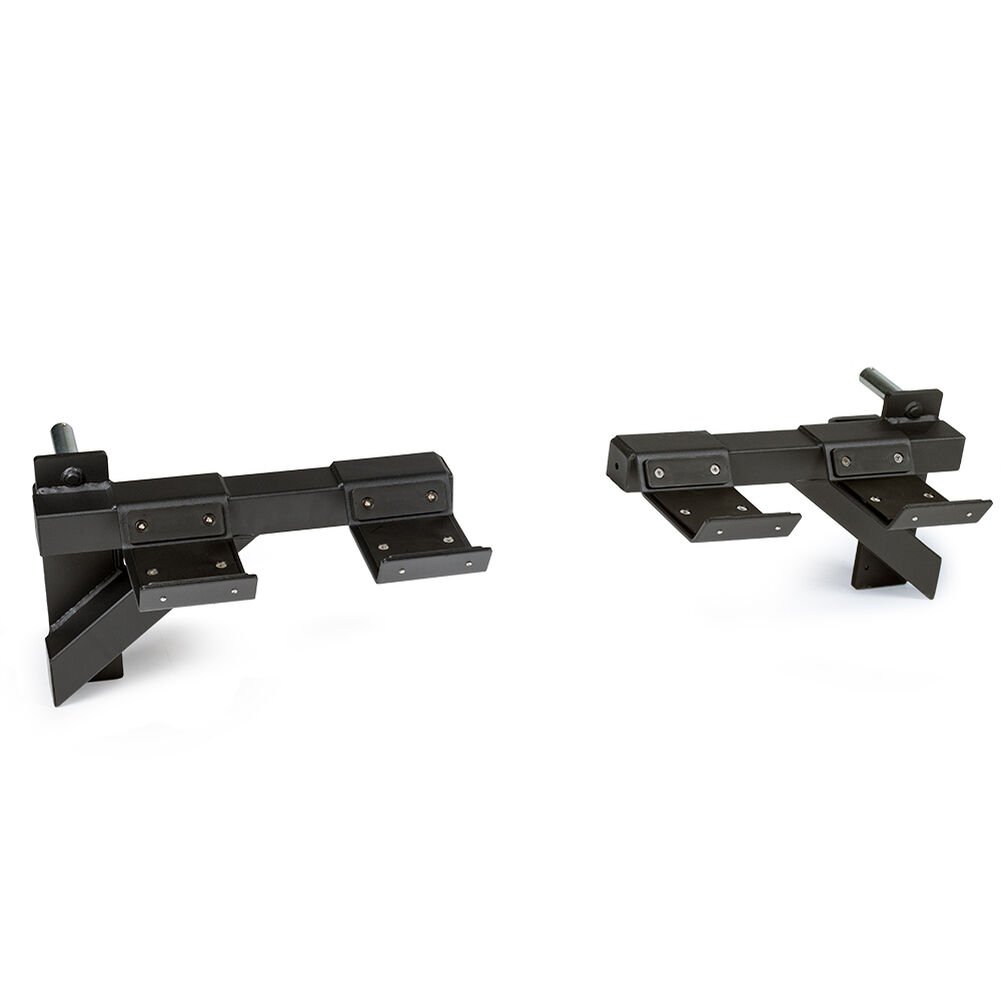 Pair of X-3 or TITAN Series Dumbbell Weight Bar Holders - Rated 225 LB Each  - J-Hook Style Mounting
