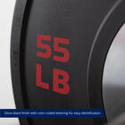 55 LB Single Elite Black Bumper Plate