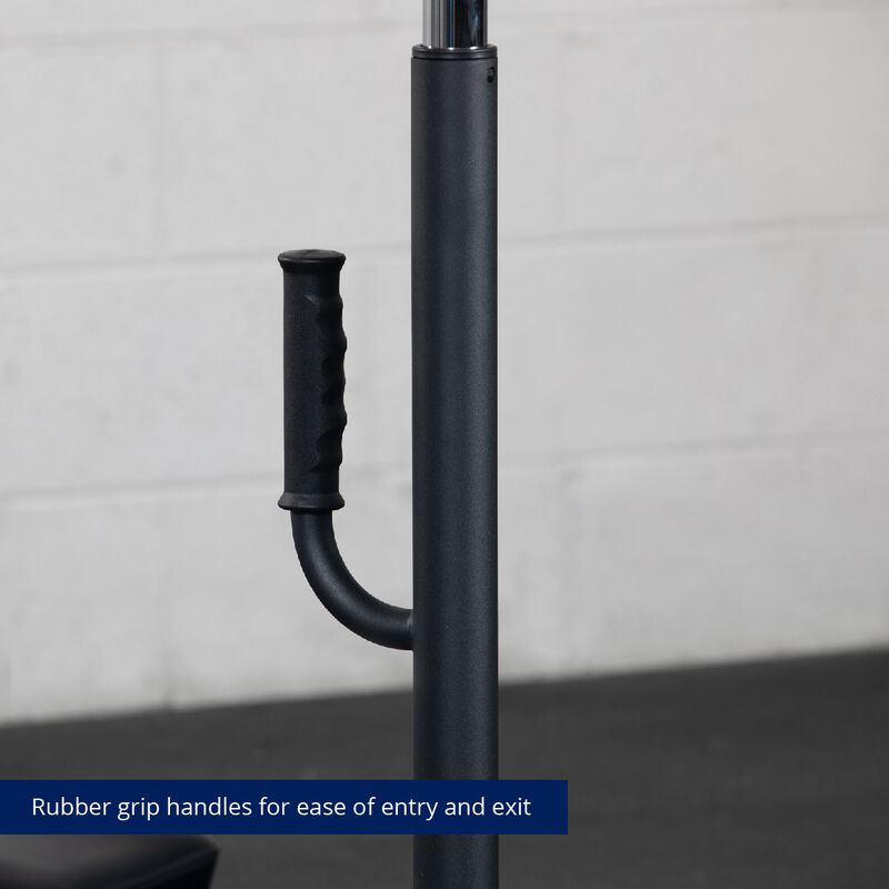 Rubber grip handles for ease of entry and exit