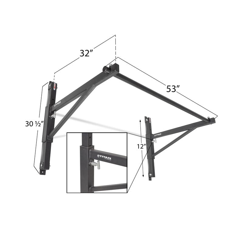 Adjustable Height Wall-Mounted Pull-Up Chin-Up Bar