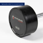 90 LB Straight Rubber Fixed Barbell