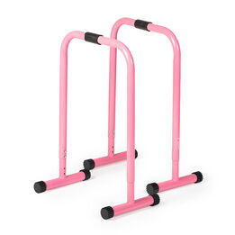 Pink Dip Station Body Weight Equalizer Exercise Bars