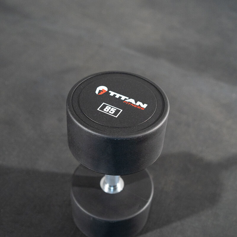 Scratch and Dent - Single 85 LB Round Urethane Dumbbell - FINAL SALE