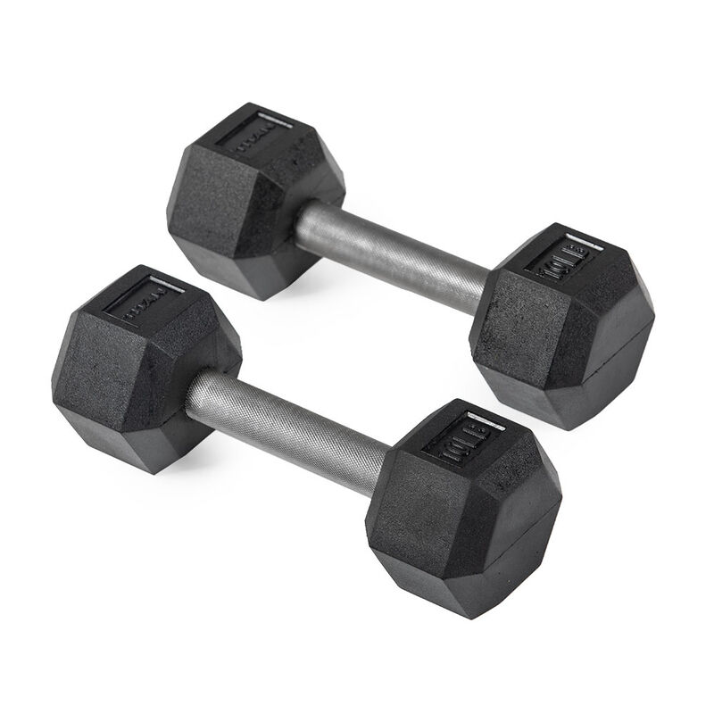 SCRATCH AND DENT - 10 LB Straight Stainless Steel Hex Dumbbells - FINAL SALE