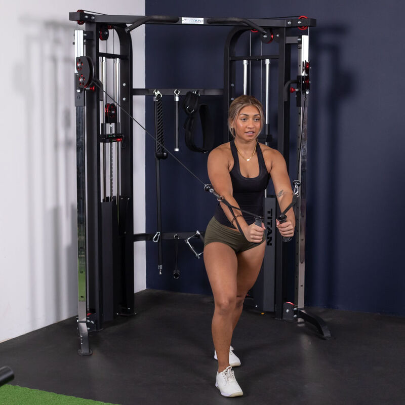 Comprehensive pulley options including lat, row, and pulldown