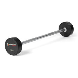 50 LB Straight Rubber Fixed Barbell
