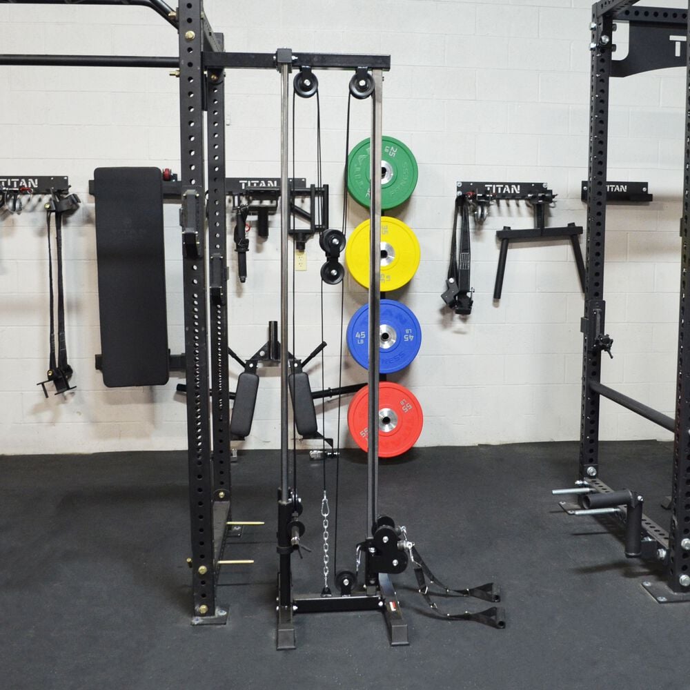 Wall Mounted Pulley Tower - V3 Tall Fitness Pulley Machine + Free ...
