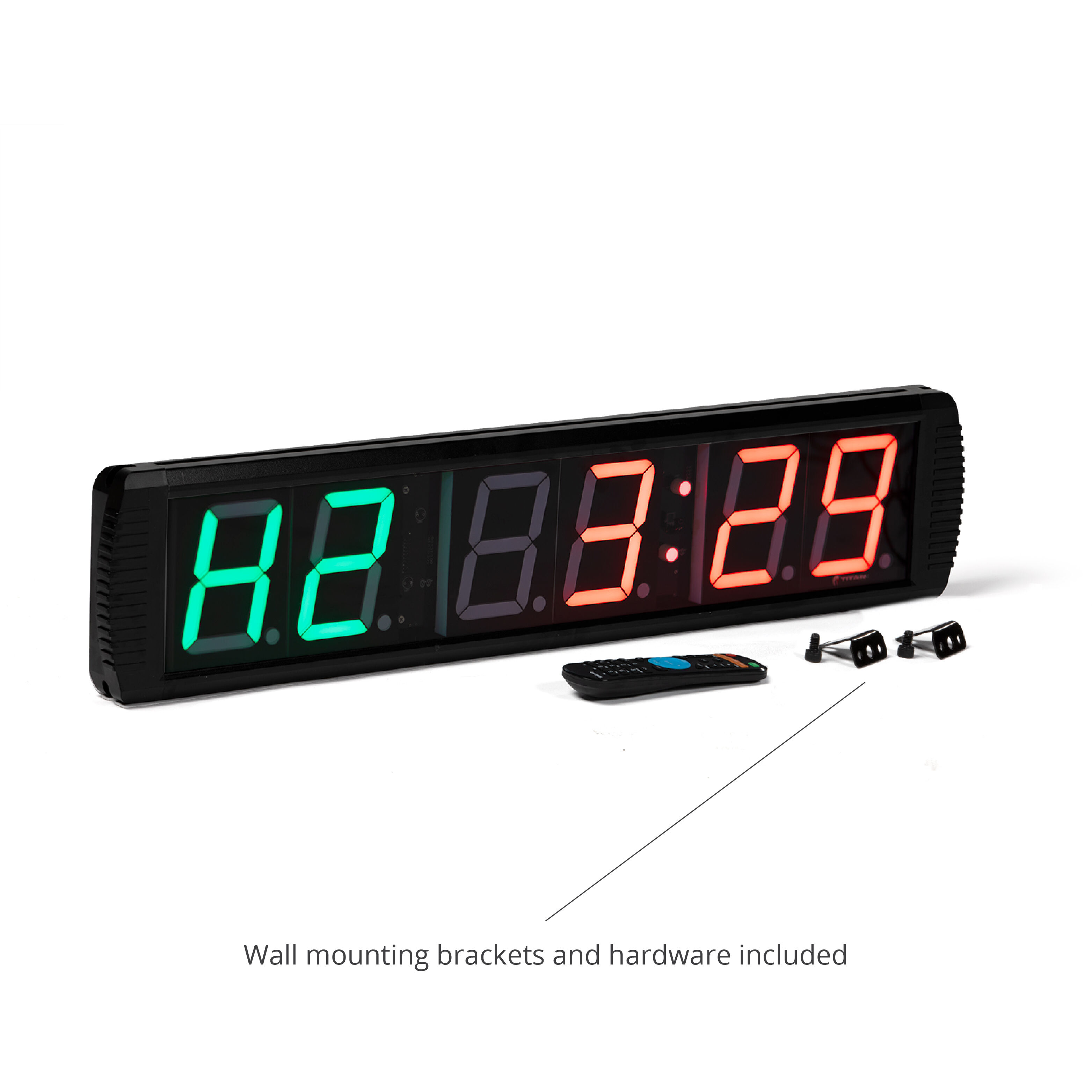 1 Inch Control Remote Gym Timer Wall Clock Rechargeable Stopwatch Count Down/up for sale online 