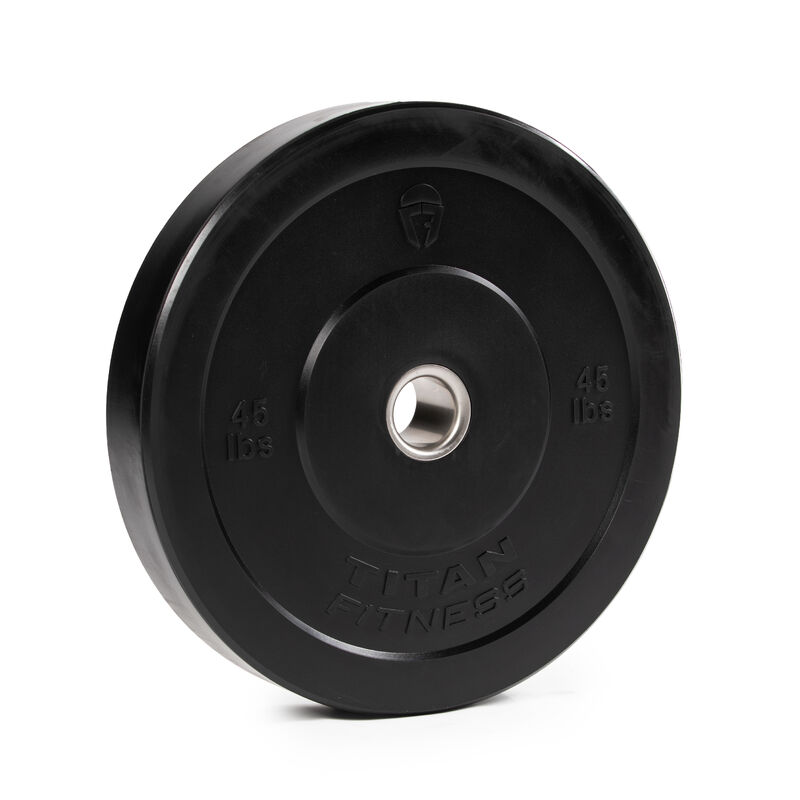 Scratch and Dent - Olympic Rubber Bumper Plates | Black | 45 LB Single - FINAL SALE