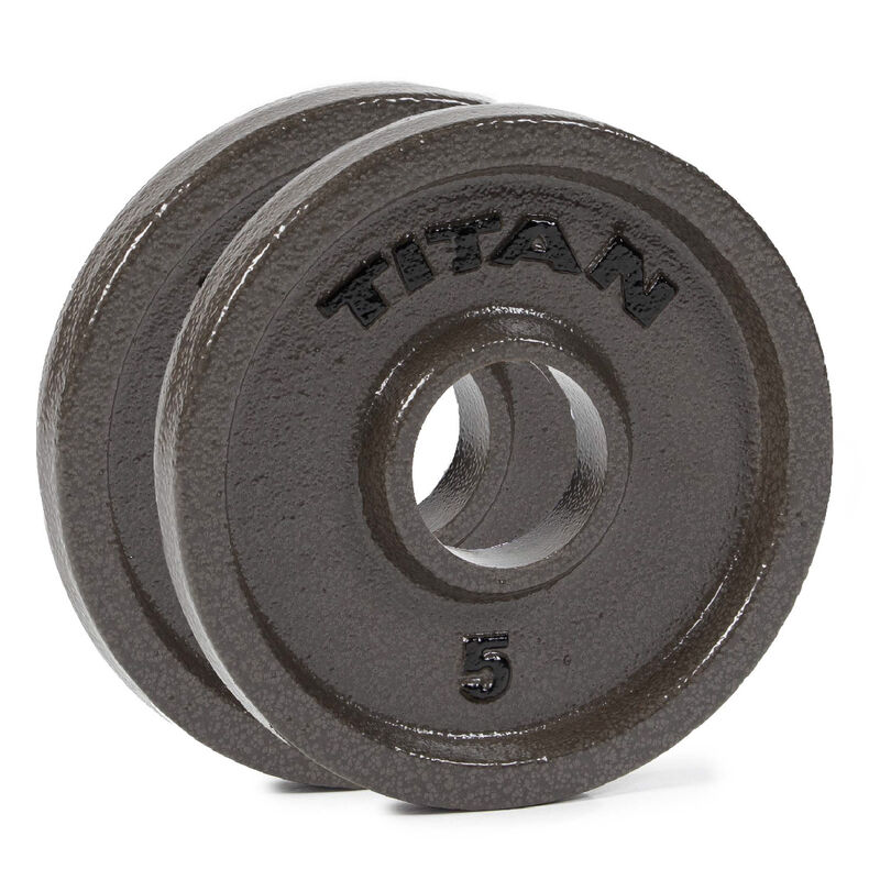 Scratch and Dent - Cast Iron Olympic Weight Plates | 5 LB Pair - FINAL SALE