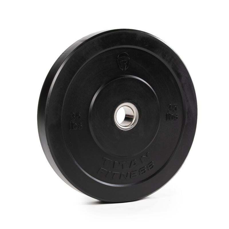 Scratch and Dent - Olympic Rubber Bumper Plates | Black | 35 LB Single - FINAL SALE