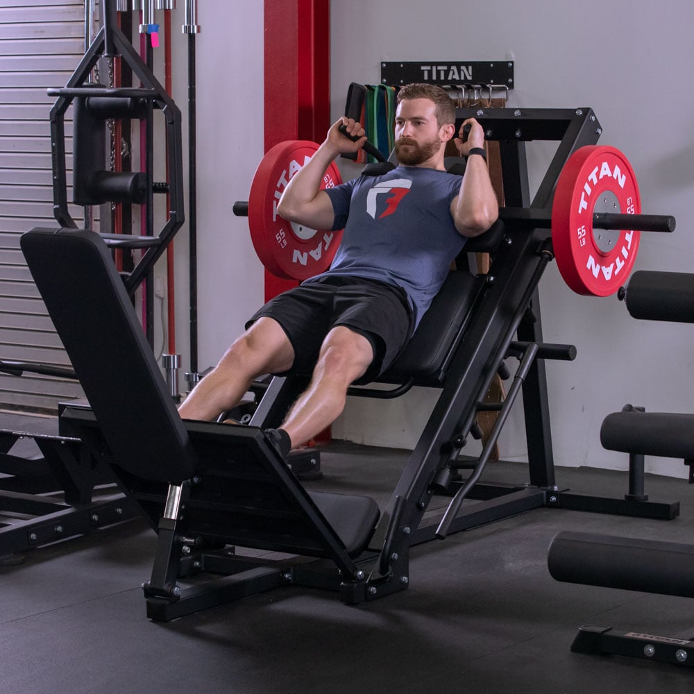 Titan Fitness Plate-Loaded Linear Leg Press and Hack Squat Machine